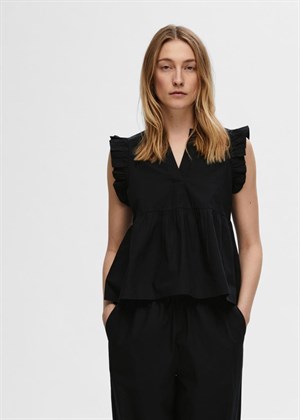 Blair-Ida sl top Sort Selected Femme 